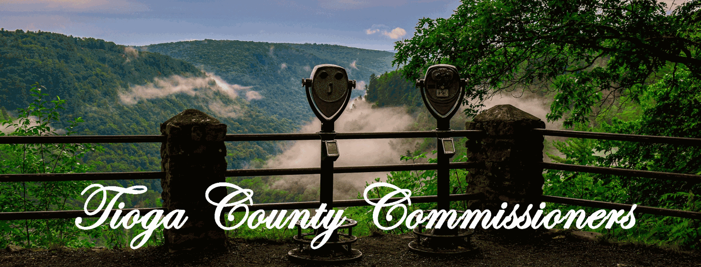 Image of Tioga county commissioners and landscape